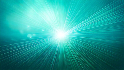 Fototapeta premium Stunning teal abstract background. Radiating light creates a dynamic, energetic feel, perfect for technology, speed, or spiritual concepts. Ideal for websites, presentations, and design projects.