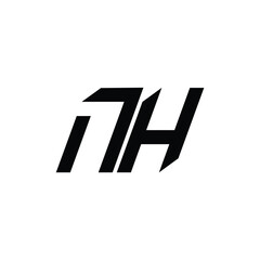 NH monogram logo design letter text name symbol monochrome logotype alphabet character simple logo
