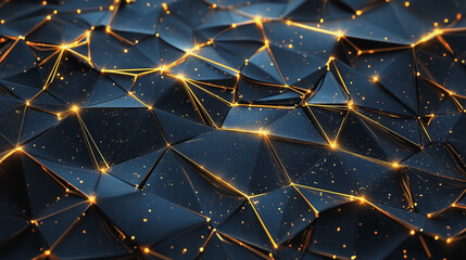 Abstract digital background electromagnetic wave background Innovation digital wave, information technology background and green luxury background with golden line decoration and curve light effect