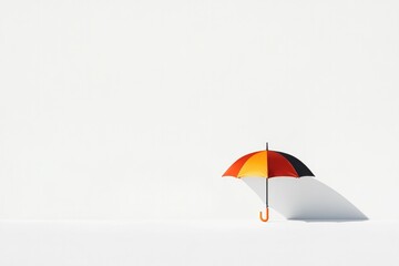 commercial photography for advertising campaign showcasing vibrant umbrella with alternating bright and dark panels