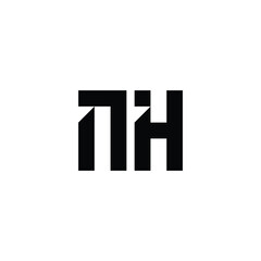 NH monogram logo design letter text name symbol monochrome logotype alphabet character simple logo