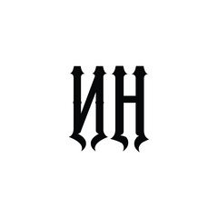NH monogram logo design letter text name symbol monochrome logotype alphabet character simple logo