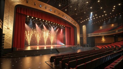 Obraz premium stage with spotlight