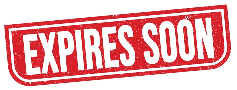 EXPIRES SOON text written on red stamp sign.