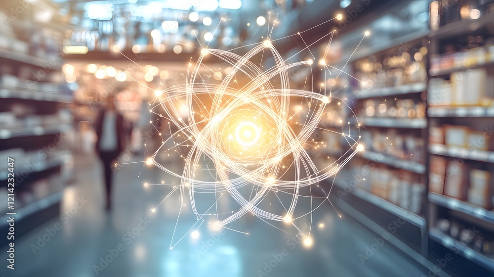 Poster atomic structure network in supermarket setting