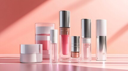 Professional mockup of empty cosmetic tubes in aluminum and plastic, with clear labels for product branding, ideal for design projects.