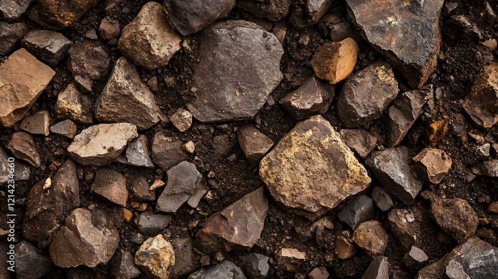 Aufkleber rough natural rock and soil texture background for construction landscaping and earth science projec