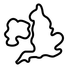 Kingdom Map Vector Design Icon Style