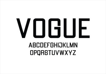 Vogue font for logo and headline. Isolated vector typeset