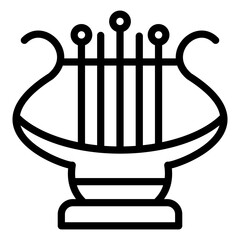 Royal Lyre Vector Design Icon Style