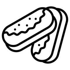 Eclair Vector Design Icon Style