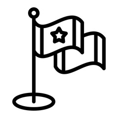 Nautical Flag Vector Design Icon Style