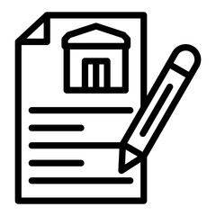 Rental agreement Vector Design Icon Style
