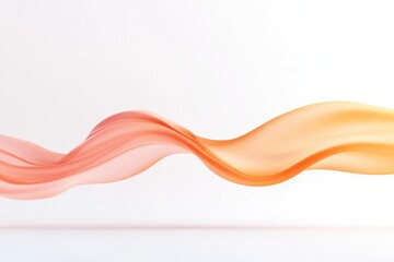 commercial photography for advertising campaign showcasing colorful gradient wave flowing across minimal white backdrop