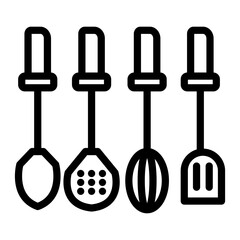 Cooking utensils Vector Design Icon Style