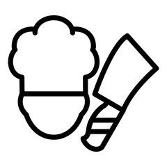 Butcher hat Vector Design Icon Style