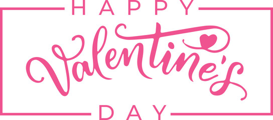 Valentines Day Design Template , Typography of Happy Valentines Day text