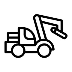 Timber harvesting Vector Design Icon Style