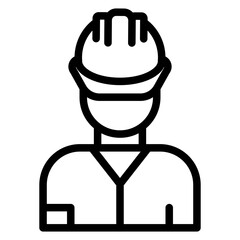 Construction Worker Vector Design Icon Style