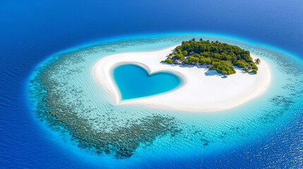 Aerial View of a Romantic Island Retreat
