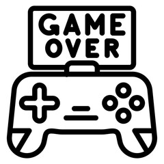 Game Over Vector Design Icon Style