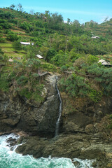 waterfall on the coast