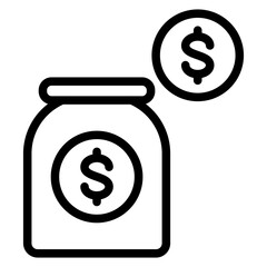 Savings Jar Vector Design Icon Style