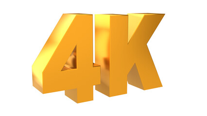 Realistic Golden 4k 3d Text