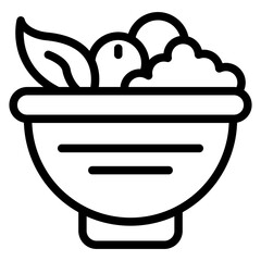 Greek Salad Vector Design Icon Style