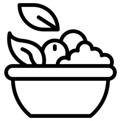 Salad Bowl Vector Design Icon Style