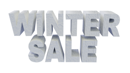 Realistic Winter Sale 3d Text