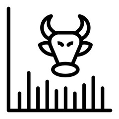 Bull Vector Design Icon Style