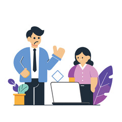 Obraz premium Business colleagues disagreeing during a presentation