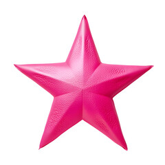 Obraz premium Pink color star isolated on transparent background