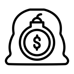 Debt Vector Design Icon Style