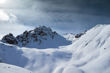 Landscape in Trans-Ili Alatau on a winter day.
Trans-Ili Alatau, is a part of the Northern Tian...
