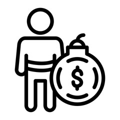 Consumer Debt Vector Design Icon Style