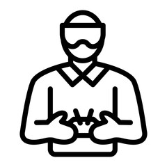 Remote Pilot Vector Design Icon Style