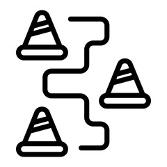 Obstacle Avoidance Vector Design Icon Style