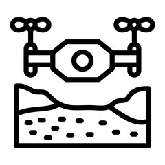 Drone Surveying Vector Design Icon Style