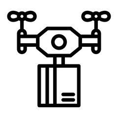 Drone Delivery Vector Design Icon Style