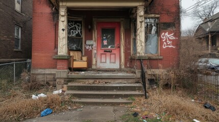 Derelict House on a Cold Day