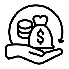 Retrenchment Vector Design Icon Style