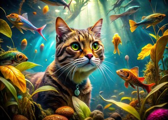 Fototapeta premium Underwater Fantasy: Macro Photo of a Catfish Hybrid