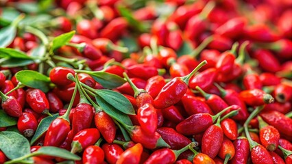 Vibrant Red Goji Berries Close-Up Background - Organic Superfood Texture