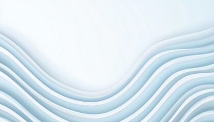 Minimalist blue gradient ocean waves forming smooth horizontal lines blending seamlessly into a bright serene sky abstract seascape design futuristic and tranquil