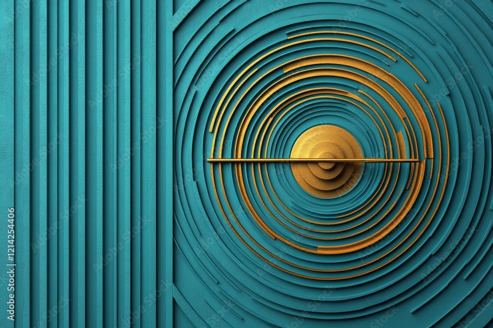 Poster a labyrinthine maze with a radiant yellow path against a blue backdrop symbolizing the idea of probl