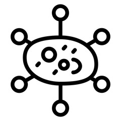 Bacteria Vector Design Icon Style