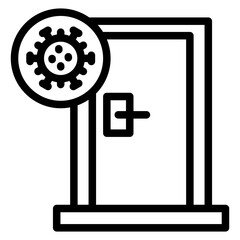 Obraz premium Isolation ward Vector Design Icon Style