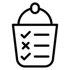 Bucket list Vector Design Icon Style